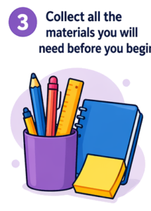 Collect all needed study materials